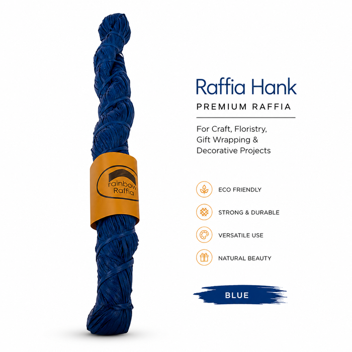 Blue Raffia Hank 250g