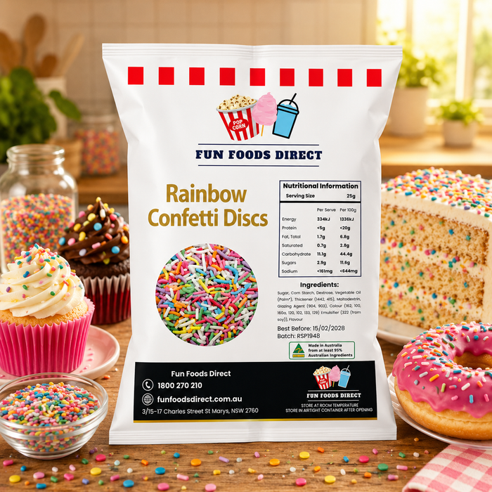 Natural Rainbow Confetti Discs 1KG