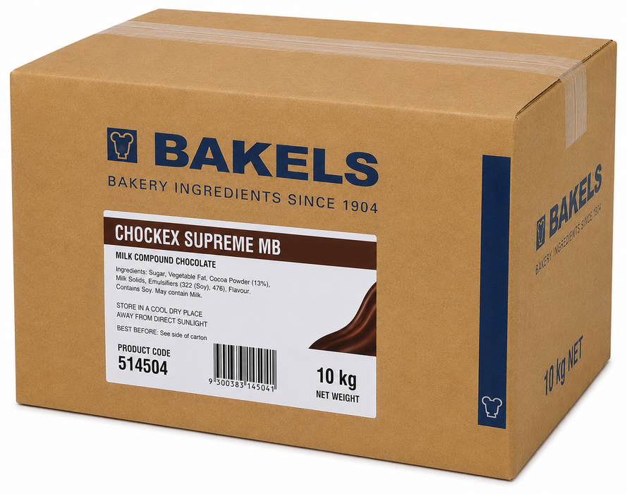 CHOCKEX Supreme MB 10KG Carton – Premium Compound Chocolate for Baking, Coating &amp; Confectionery