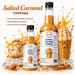 Salted Caramel Dessert Topping bottles perfect for desserts and drinks, featuring rich salted caramel flavor, 100% Australian made.