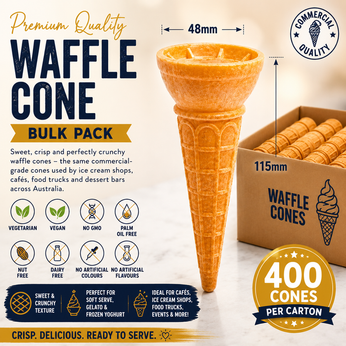 Soft Serve Ice Cream Cones – Bulk Pack (400 Cones)