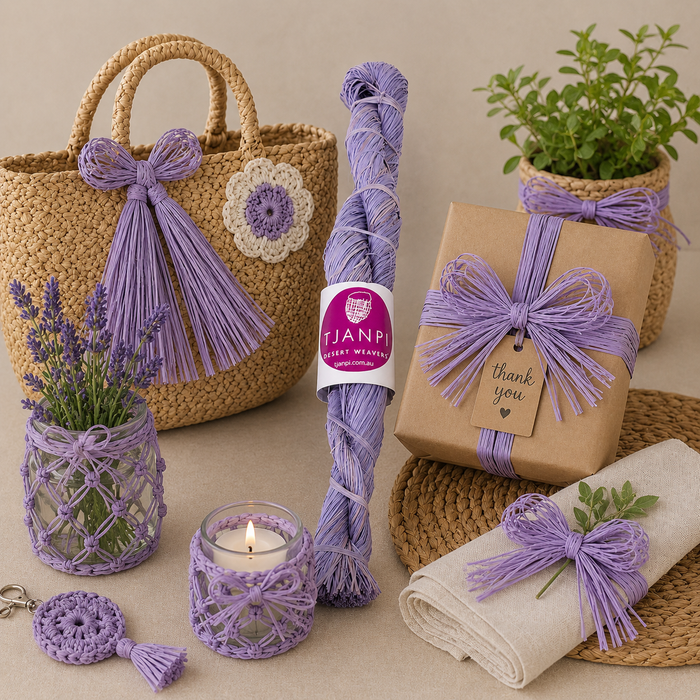 Lavender Raffia Hank 250g