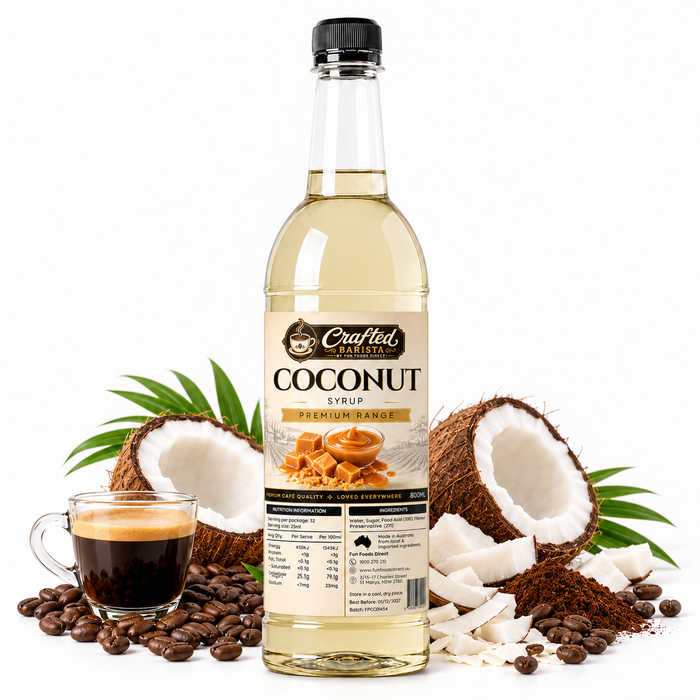 Coconut Syrup Premium Range 800mL | Creamy Café Syrup
