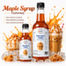 Maple Syrup Dessert Topping bottles with rich maple flavour for desserts and drinks, perfect for sundaes and milkshakes.