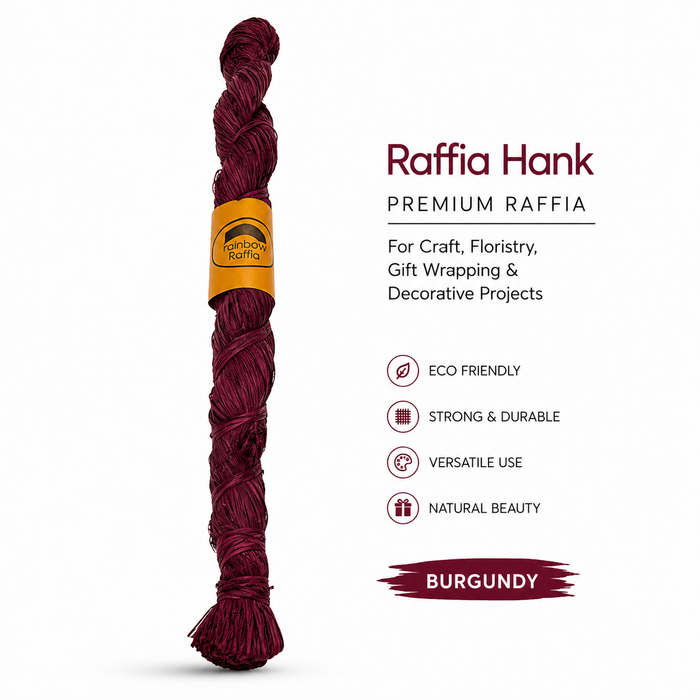 Burgundy Raffia Hank 250g