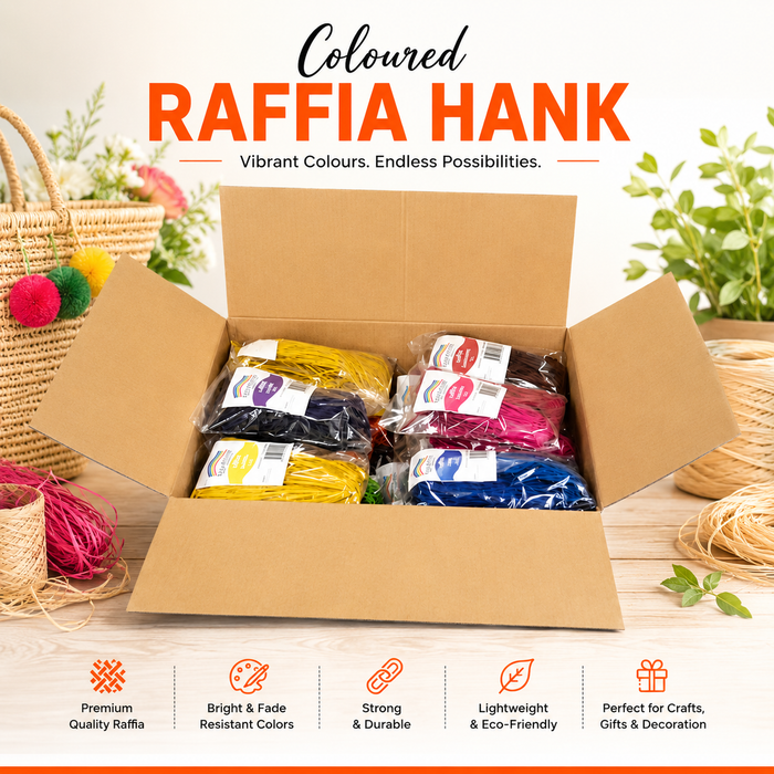 Mixed Raffia Hank Box (20x25g)