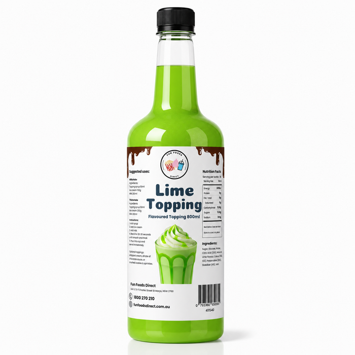 Lime Dessert Topping for Thickshakes, Sundaes & Drinks