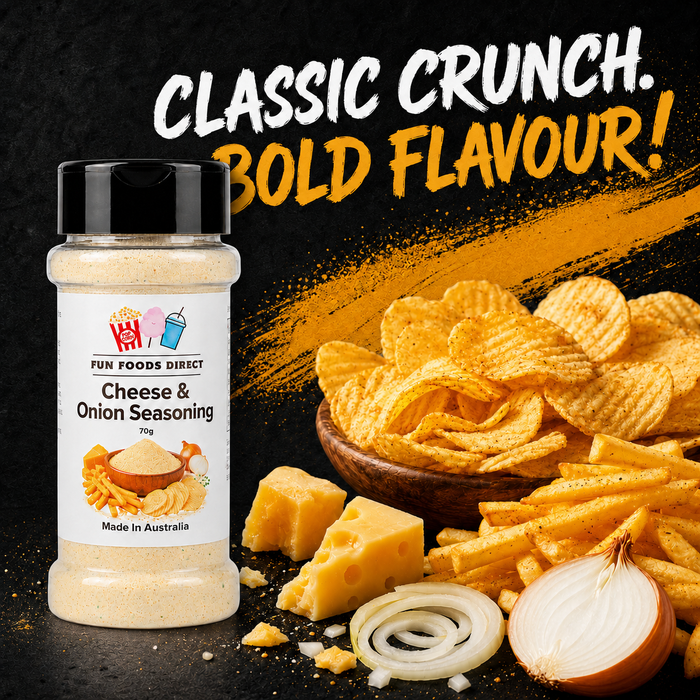 Cheese & Onion Seasoning | Savoury Flavour Boost for Chips, Popcorn & Snacks