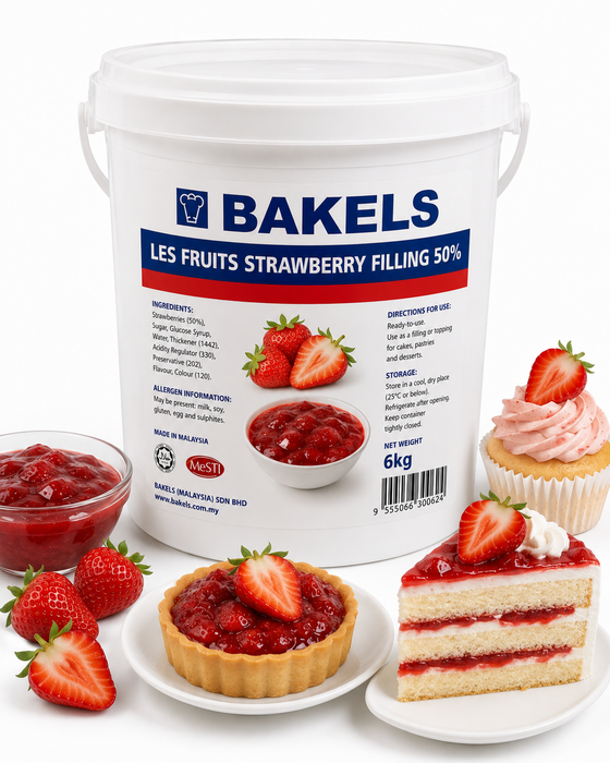 Bakels Les Fruits Strawberry Filling 50% 6KG