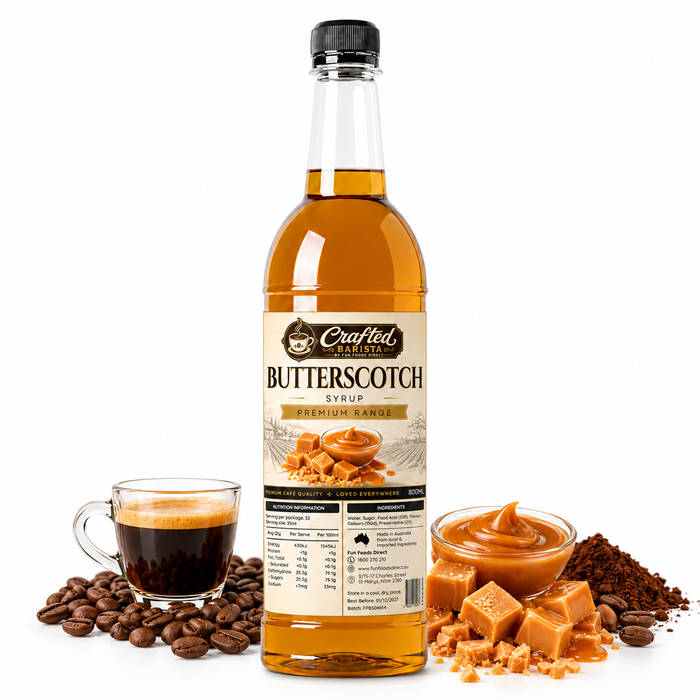 Butterscotch Syrup Premium Range 800mL | Café Syrup