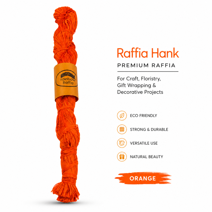Orange Raffia Hank 250g