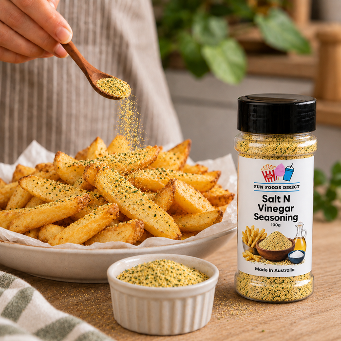 Salt N Vinegar Seasoning | Tangy Flavour Boost for Chips, Popcorn & Snacks