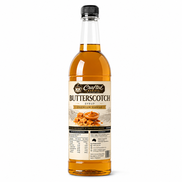 Butterscotch Syrup Premium Range 800mL | Café Syrup