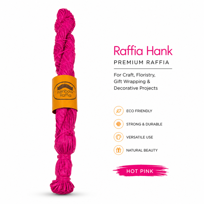 Hot Pink Raffia Hank 250g