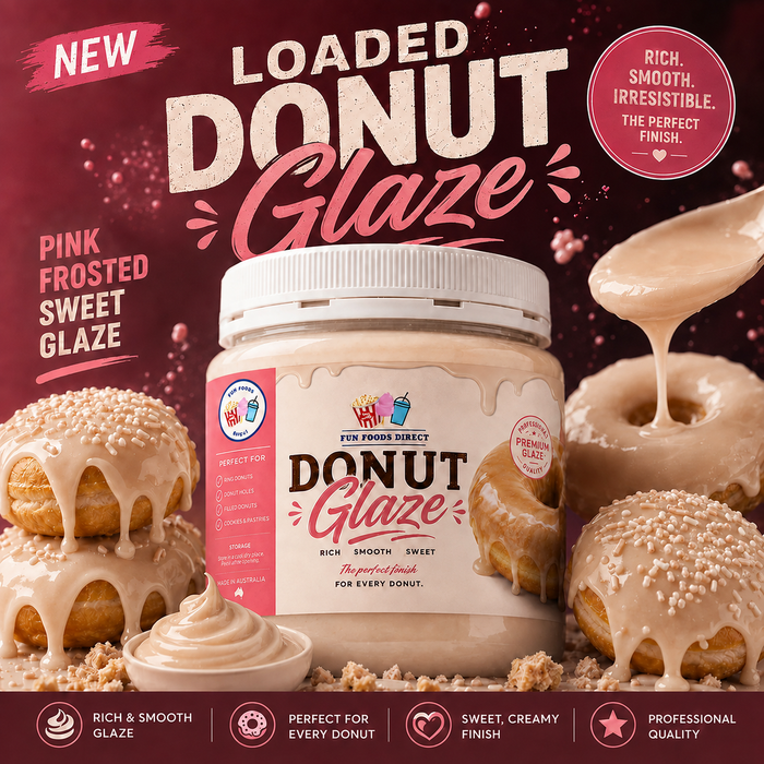 White Chocolate Donut Glaze | Professional Ready-to-Use Donut Glaze for Bakery & Dessert Creations