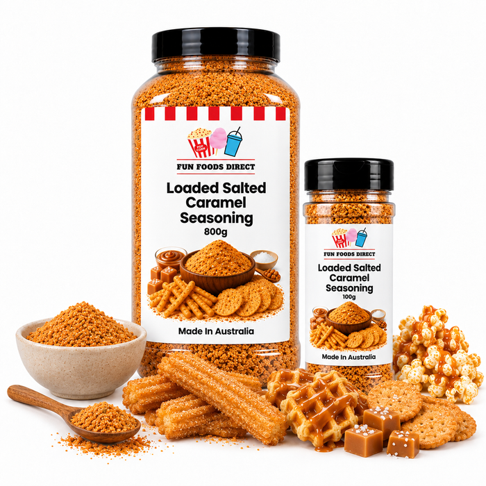 Loaded Salted Caramel Seasoning | Sweet & Salty Flavour Boost for Chips, Popcorn & Desserts