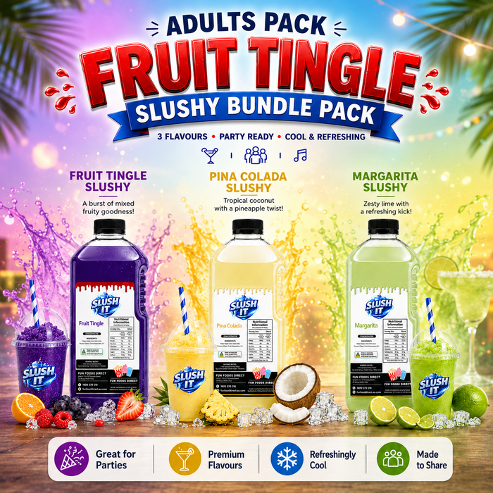 Adults Slushy Bundle Pack - Fruit Tingle, Piña Colada, and Margarita