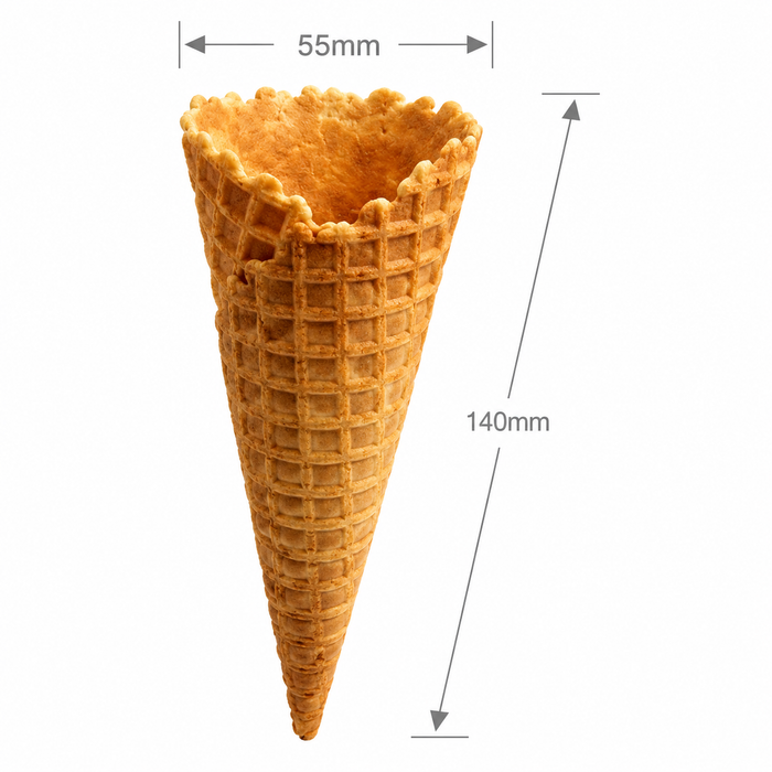 Soft Serve Ice Cream Waffle Cones – Bulk Pack (312 Cones)
