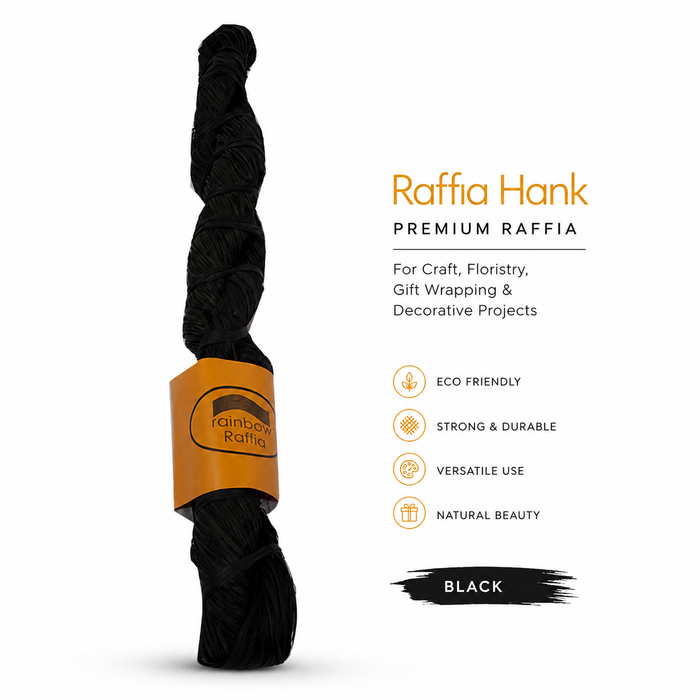 Black Raffia Hank 250g