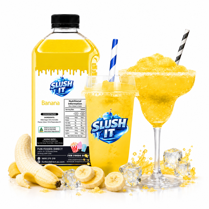 Banana Slush / Slushie Mix Bottles