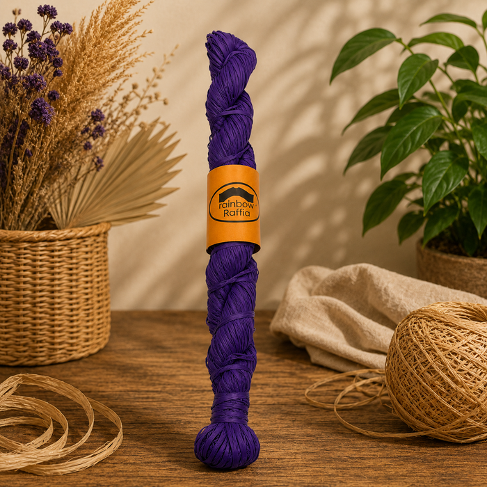 Purple Raffia Hank 250g