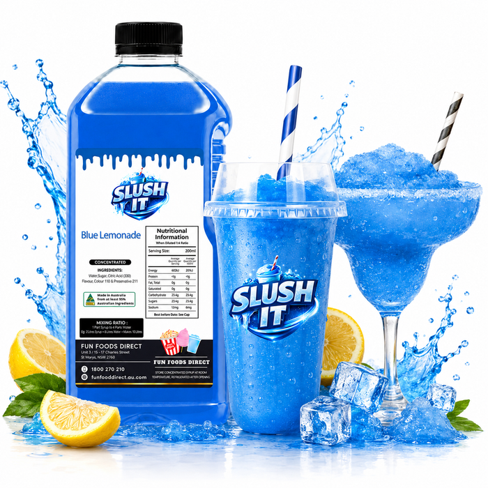 Blue Lemonade Slush / Slushie Mix Bottles