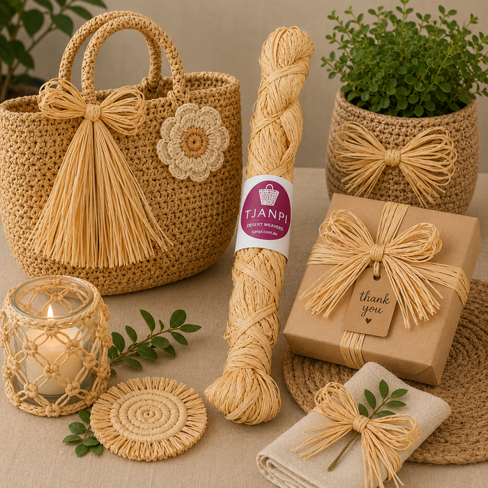 Natural Raffia Hank 1KG