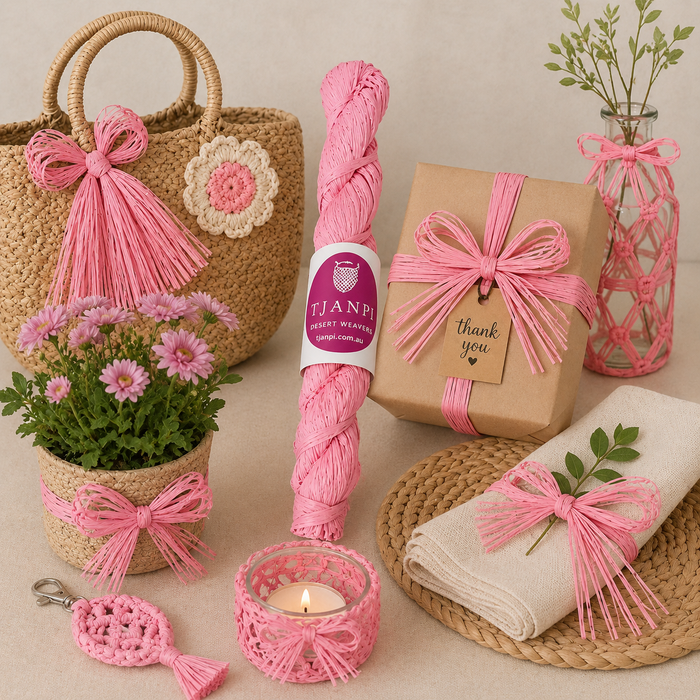 Light Pink Raffia Hank 250g