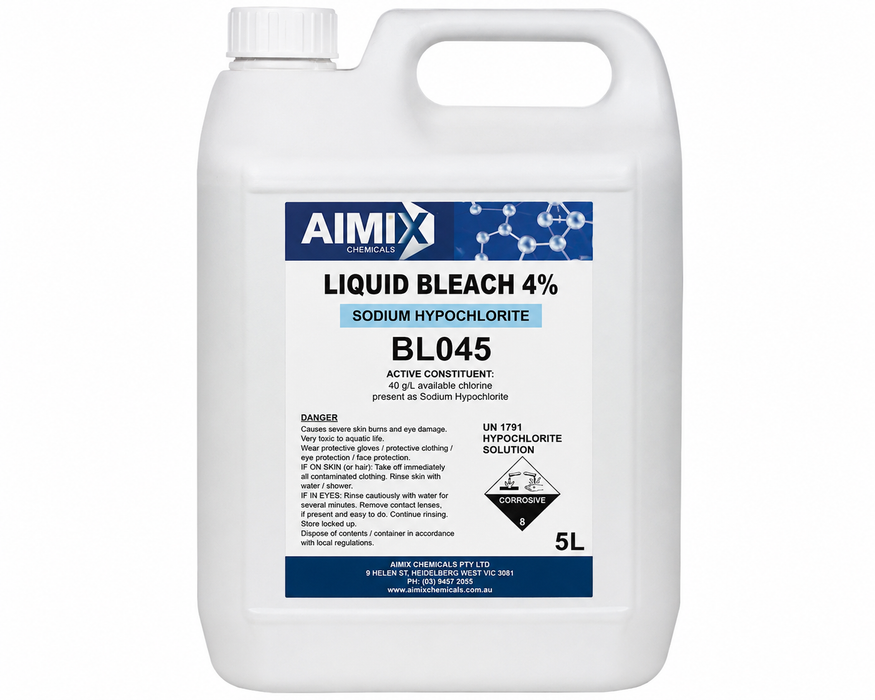 Liquid Bleach 4% – Multipurpose Cleaning &amp; Whitening Solution
