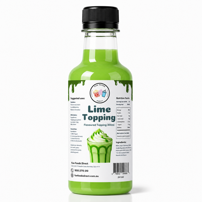 Lime Dessert Topping for Thickshakes, Sundaes & Drinks