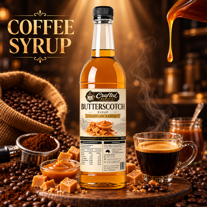 Butterscotch Syrup Premium Range 800mL | Café Syrup