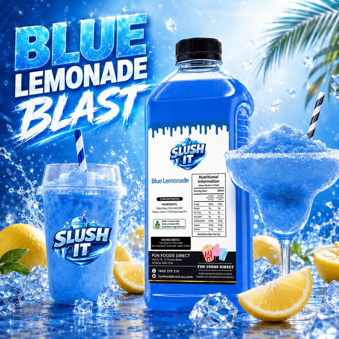 Blue Lemonade Slush / Slushie Mix Bottles
