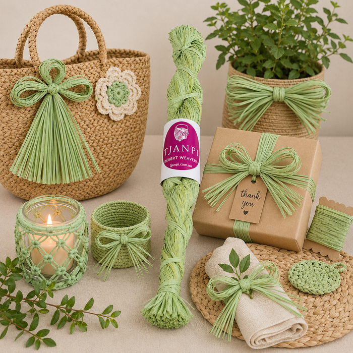 Mint Raffia Hank 250g