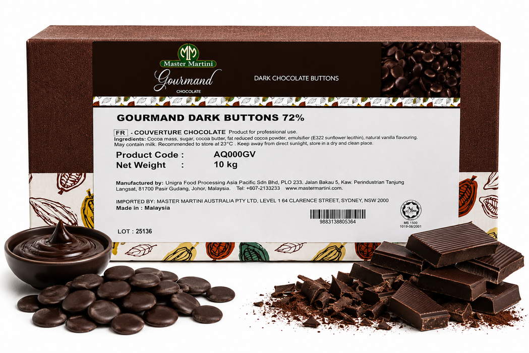 Master Martini 72% Couverture Dark Chocolate 10kg