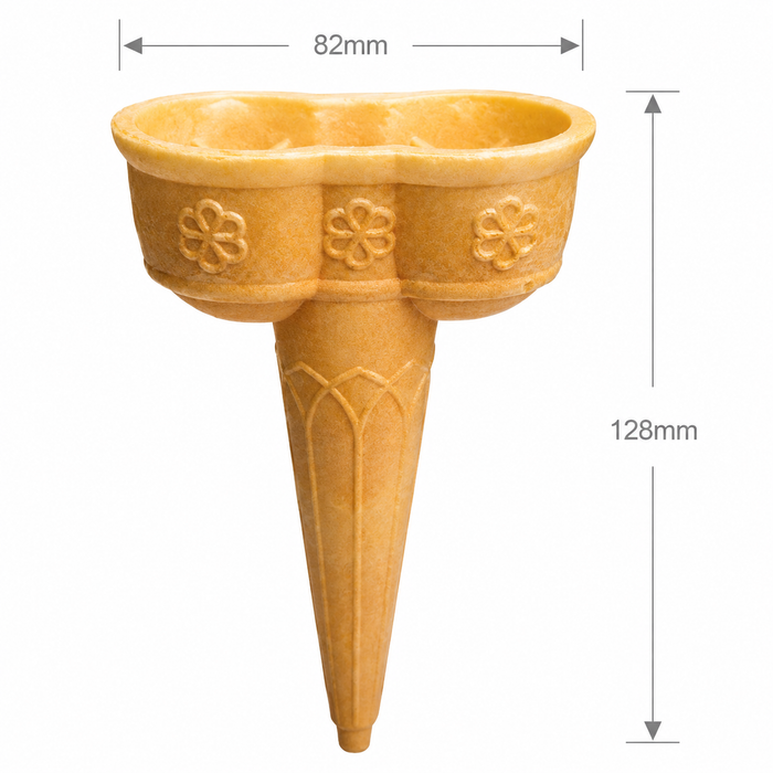 Soft Serve Ice Cream Double Cones – Bulk Pack (200 Cones)