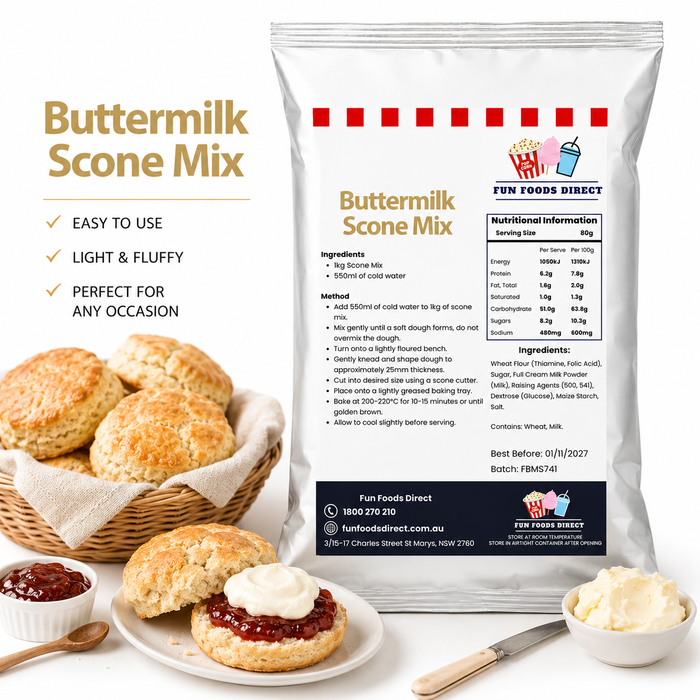Buttermilk Scone Mix 1kg | Create Light, Fluffy Café-Style Scones Every Time