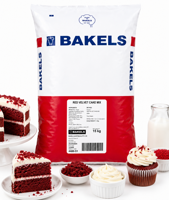 Bakels Red Velvet Cake Mix 15 KG Bag