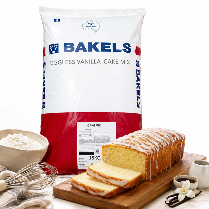 Bakels Eggless Vanilla Cake Mix – 15kg