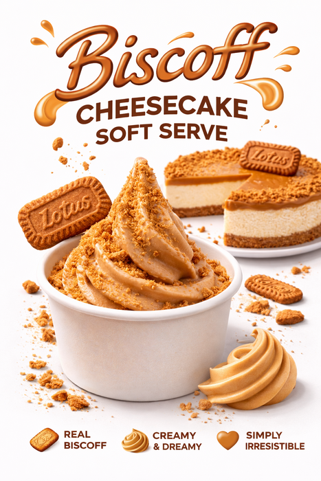 Biscoff Cheesecake Soft Serve Mix - Premium Dessert Flavour!