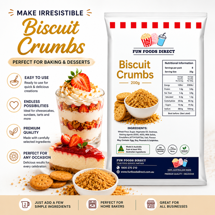 Biscuit Crumbs 100g | Crunchy Dessert Crumbs for Cheesecakes, Sundaes & Baking