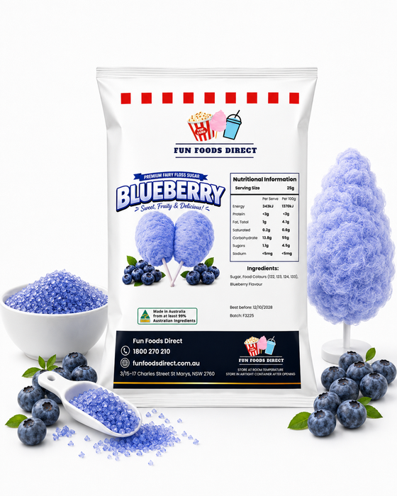 Blueberry Blast Premium Fairy Floss Sugar