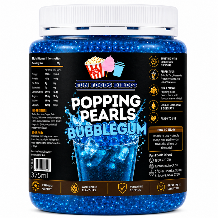 Popping Pearls Bubblegum - 375ml