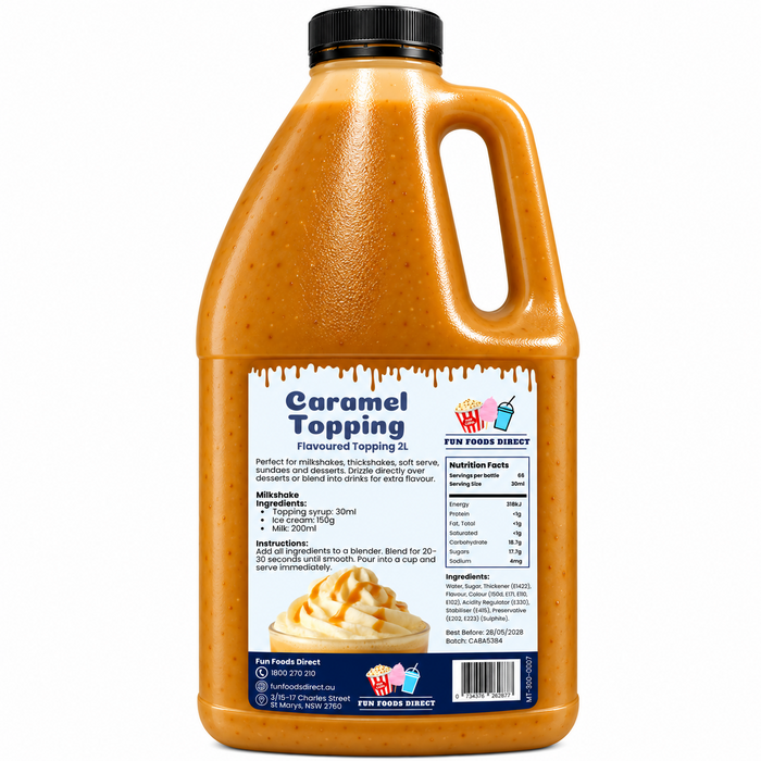 Caramel Dessert Topping for Thickshakes, Sundaes & Drinks