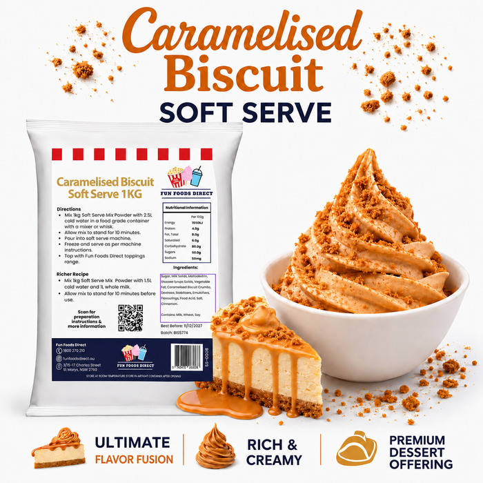 Caramelised Biscuit  Soft Serve Mix - Premium Caramel Biscuit Flavour!