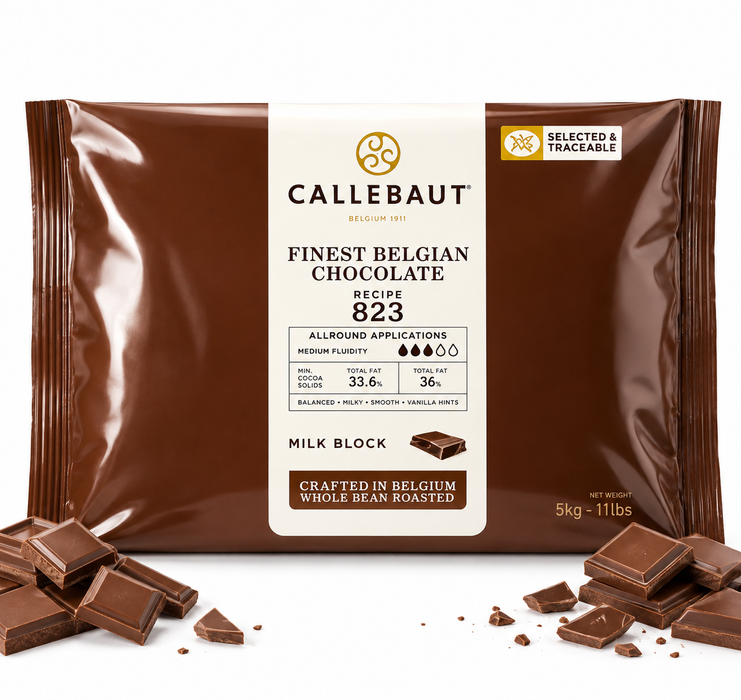 Callebaut 823 33.6% Couverture Milk Chocolate Block – 5kg