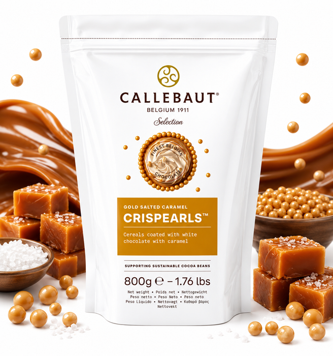 Callebaut Gold Salted Caramel Crisp Pearls - 800G