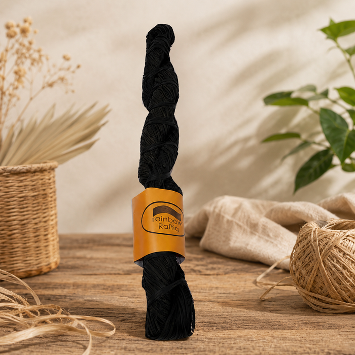 Black Raffia Hank 250g