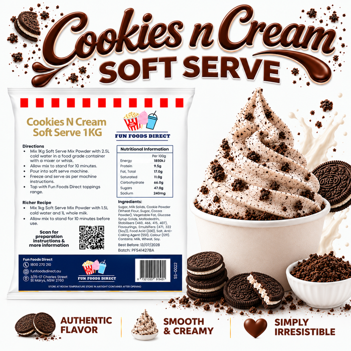 Cookies N Cream Soft Serve Mix 1kg