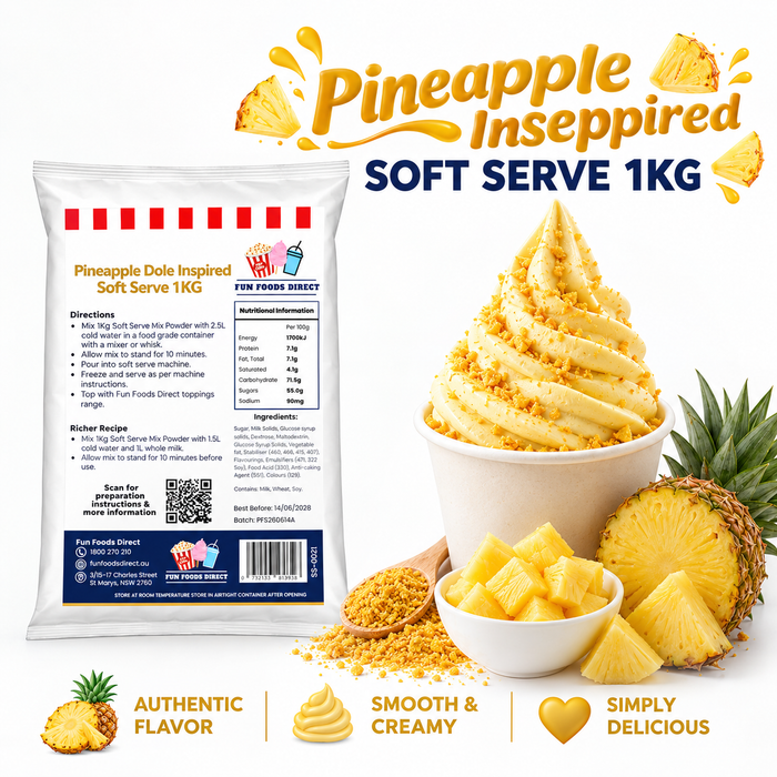 Pineapple Dole Inspired Soft Serve Mix 1kg