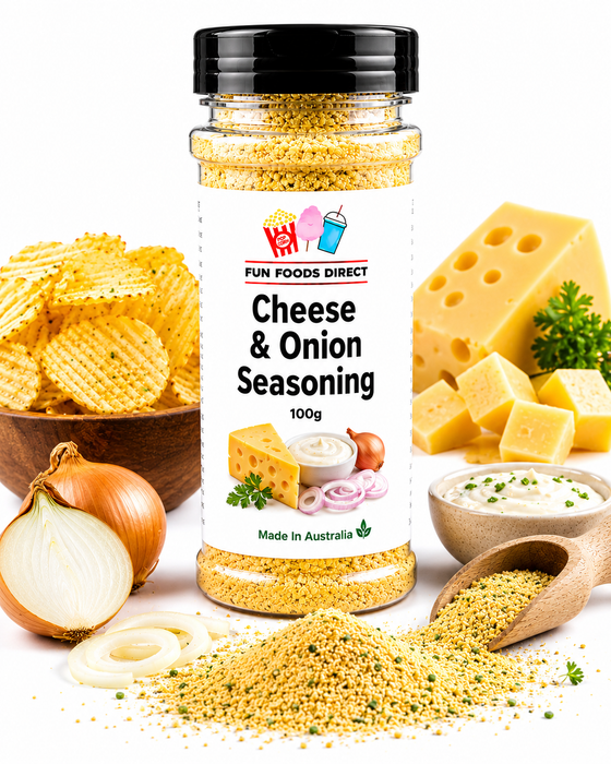 Cheese & Onion Seasoning 100g | Savoury Flavour Boost for Chips, Popcorn & Snacks